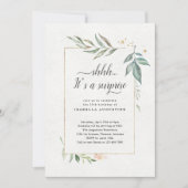 Surprise Birthday Party Waterverf Floral Kaart (Voorkant)