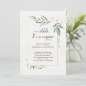 Surprise Birthday Party Waterverf Floral Kaart (Staand voorkant)