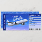 Surprise Birthday Planarding Pass Cassa Ticket (Voorkant / Achterkant)