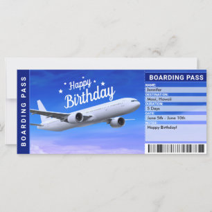 Surprise Birthday Planarding Pass Cassa Ticket