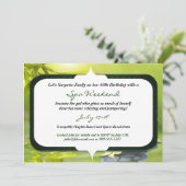 Surprise Birthday Spa Weekend Invitations Kaart (Staand voorkant)