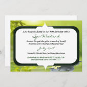 Surprise Birthday Spa Weekend Invitations Kaart (Voorkant / Achterkant)