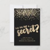 Surprise Black Gold Glitter Birthday Kaart (Voorkant)