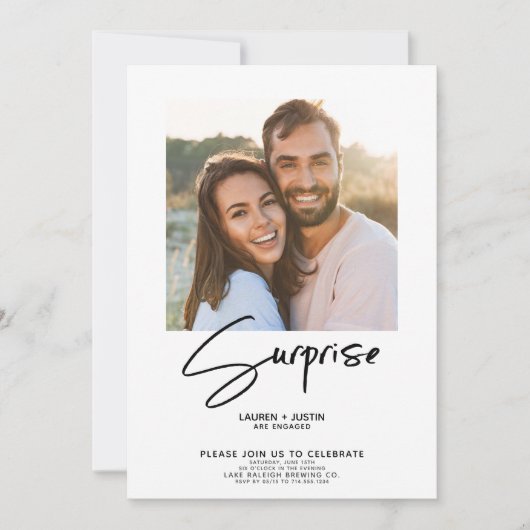 Surprise Black & White 4-fotoservice Kaart (Voorkant)