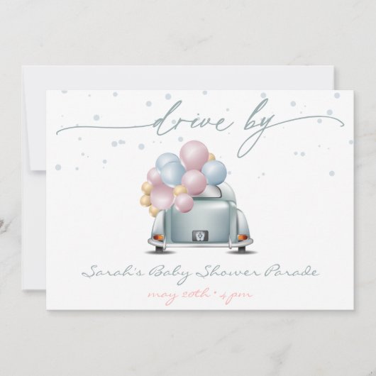 Surprise Blue Baby shower Celebration Parade Kaart (Voorkant)