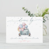 Surprise Blue Baby shower Celebration Parade Kaart (Staand voorkant)