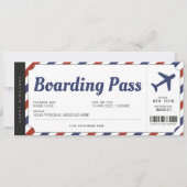 Surprise Boarding Pass Airplane Gift Ticket Kaart (Voorkant)