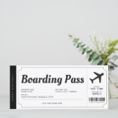 Surprise boarding Pass Airplane Travel Ticket (Staand voorkant)
