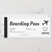 Surprise boarding Pass Airplane Travel Ticket (Voorkant)