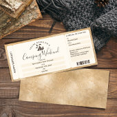 Surprise Boarding Pass Ticket Camping Weekend Kaart