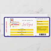 Surprise Boarding Pass Ticket Las Vegas Weekend Kaart (Voorkant)
