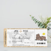 Surprise Boarding Pass Trip Jubileum Kaart (Staand voorkant)