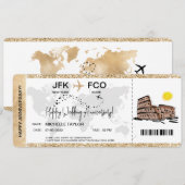 Surprise Boarding Pass Trip Jubileum Kaart (Voorkant / Achterkant)