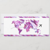 Surprise Boarding Pass Trip Ticket Destination Kaart (Achterkant)