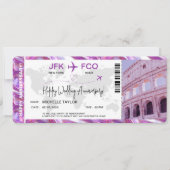 Surprise Boarding Pass Trip Ticket Destination Kaart (Voorkant)