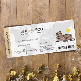 Surprise Boarding Pass Trip Ticket Destination Kaart