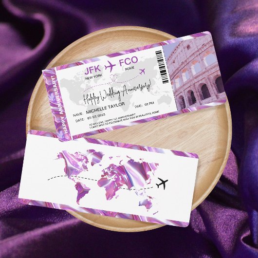 Surprise Boarding Pass Trip Ticket Destination Kaart