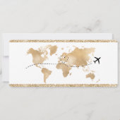 Surprise Boarding Pass Trip Ticket Destination Kaart (Achterkant)