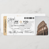 Surprise Boarding Pass Trip Ticket Destination Kaart (Voorkant / Achterkant)