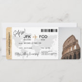 Surprise Boarding Pass Trip Ticket Destination Kaart (Voorkant)