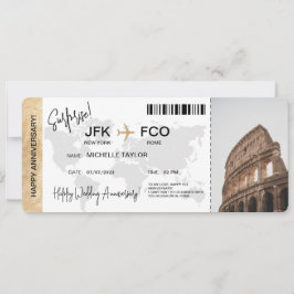 Surprise Boarding Pass Trip Ticket Destination Kaart