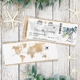 Surprise Boarding Pass Trip Ticket Griekenland Ski Kaart
