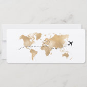 Surprise Boarding Pass Trip Ticket Mexico Kaart (Achterkant)