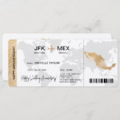 Surprise Boarding Pass Trip Ticket Mexico Kaart (Voorkant / Achterkant)