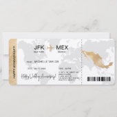 Surprise Boarding Pass Trip Ticket Mexico Kaart (Voorkant)