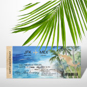 Surprise Boarding Pass Trip Ticket Mexico Kaart
