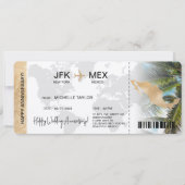 Surprise Boarding Pass Trip Ticket Mexico Kaart (Voorkant)