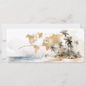 Surprise Boarding Pass Trip Ticket Palm Caribbean Kaart (Achterkant)