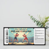 Surprise Boxing Match Ticket Cadeaubon Kaart (Staand voorkant)