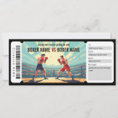 Surprise Boxing Match Ticket Cadeaubon Kaart (Voorkant)