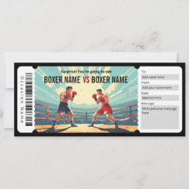 Surprise Boxing Match Ticket Cadeaubon Kaart