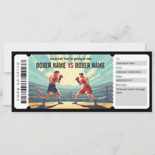 Surprise Boxing Match Ticket Cadeaubon Kaart