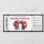 Surprise Boxing Match Ticket Cadeaubon Kaart (Voorkant)