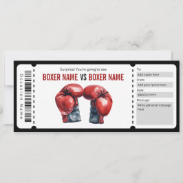 Surprise Boxing Match Ticket Cadeaubon Kaart