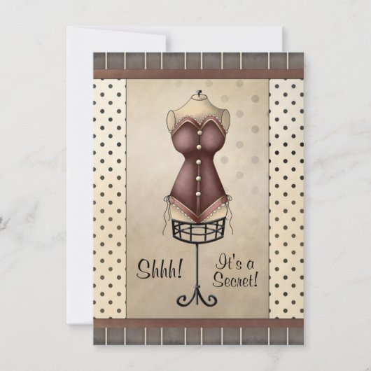 Surprise Bridal (Lingerie) Shower Invitation Kaart (Voorkant)