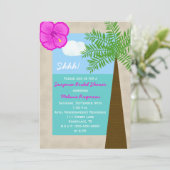 Surprise bruids douche uitnodiging — Tropisch (Staand voorkant)