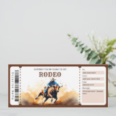 Surprise Bull Rodeo Ticket Cadeaubon Kaart (Staand voorkant)