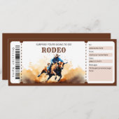 Surprise Bull Rodeo Ticket Cadeaubon Kaart (Voorkant / Achterkant)