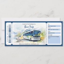 Surprise Bus Ticket Cadeaubon Kaart
