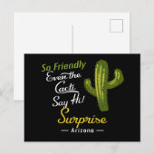 Surprise Cactus Funny Retro Briefkaart (Voorkant / Achterkant)