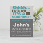 Surprise Cake Blue Birthday Kaart (Staand voorkant)