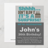 Surprise Cake Blue Birthday Kaart (Voorkant / Achterkant)