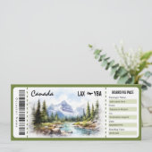 Surprise Canada Boarding Pass Cadeaubon Kaart (Staand voorkant)