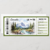 Surprise Canada Boarding Pass Cadeaubon Kaart (Voorkant / Achterkant)