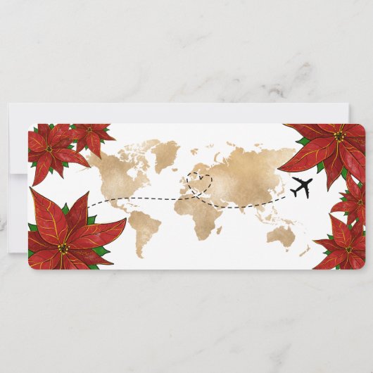 Surprise Christmas Boarding Pass Trip Ticket Kaart (Achterkant)