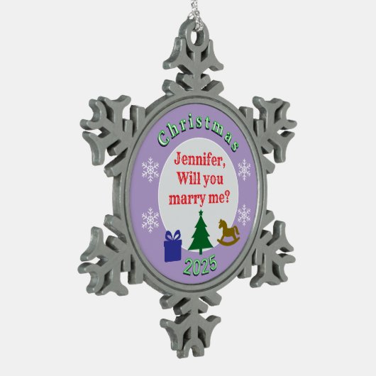 SURPRISE CHRISTMAS MARRIAGE PROPOSAL ORNAMENT (Links)